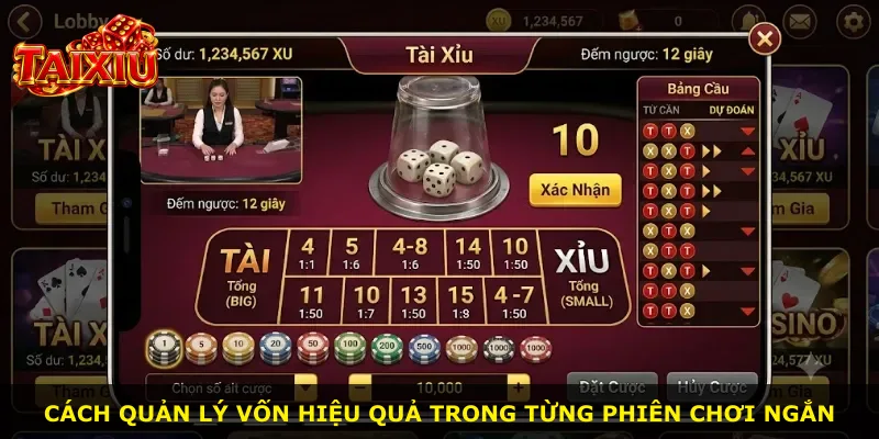 Cách quản lý vốn hiệu quả trong từng phiên chơi ngắn