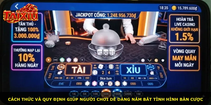 Cách thức và quy định giúp người chơi dễ dàng nắm bắt tình hình bàn cược
