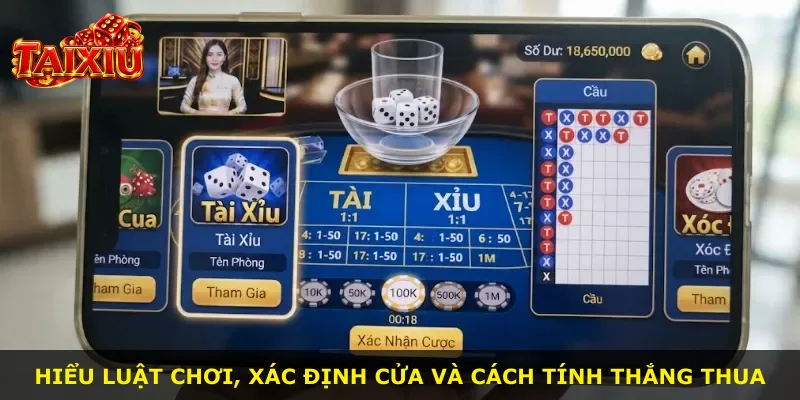 Hiểu luật chơi, xác định cửa và cách tính thắng thua